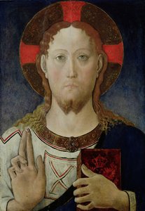 Christ Blessing (tempera på panel)